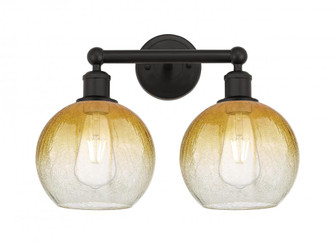 Brookhaven Globe - 2 Light - 17 inch - Oil Rubbed Bronze - Bath Vanity Light (3442|616-2W-OB-G483-8AM)