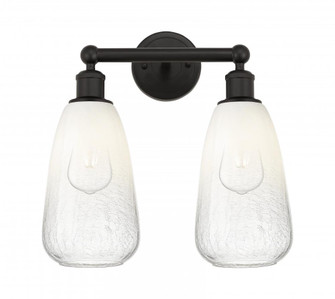 Brookhaven Almond - 2 Light - 15 inch - Oil Rubbed Bronze - Bath Vanity Light (3442|616-2W-OB-G480-6OP)