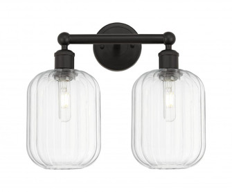 Preston Cylinder - 2 Light - 16 inch - Oil Rubbed Bronze - Bath Vanity Light (3442|616-2W-OB-G460-7CL)
