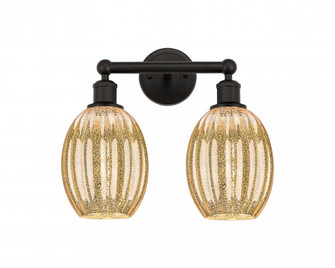 Preston Bulb - 2 Light - 15 inch - Oil Rubbed Bronze - Bath Vanity Light (3442|616-2W-OB-G459-6ME)