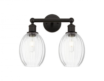 Preston Bulb - 2 Light - 15 inch - Oil Rubbed Bronze - Bath Vanity Light (3442|616-2W-OB-G459-6CL)