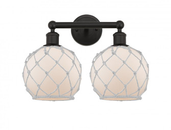 Farmhouse Rope - 2 Light - 17 inch - Oil Rubbed Bronze - Bath Vanity Light (3442|616-2W-OB-G121-8RW)