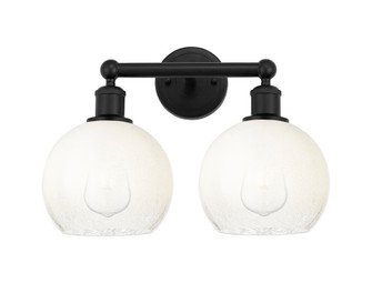 Brookhaven Globe - 2 Light - 17 inch - Matte Black - Bath Vanity Light (3442|616-2W-BK-G483-8OP)