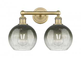 Brookhaven Globe - 2 Light - 17 inch - Brushed Brass - Bath Vanity Light (3442|616-2W-BB-G483-8SL)