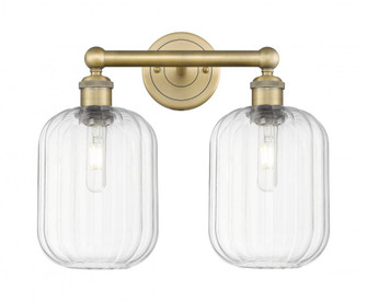 Preston Cylinder - 2 Light - 16 inch - Brushed Brass - Bath Vanity Light (3442|616-2W-BB-G460-7CL)