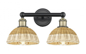 Bristol Natural II - 2 Light - 17 inch - Black Antique Brass - Bath Vanity Light (3442|616-2W-BAB-NBD2-75-NAT)