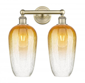 Brookhaven Flute - 2 Light - 16 inch - Antique Brass - Bath Vanity Light (3442|616-2W-AB-G484-7AM)