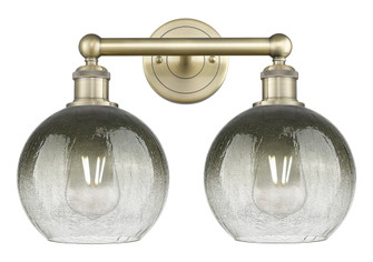 Brookhaven Globe - 2 Light - 17 inch - Antique Brass - Bath Vanity Light (3442|616-2W-AB-G483-8SL)