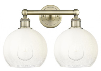 Brookhaven Globe - 2 Light - 17 inch - Antique Brass - Bath Vanity Light (3442|616-2W-AB-G483-8OP)