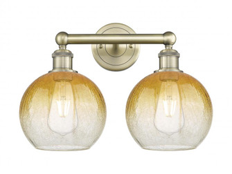 Brookhaven Globe - 2 Light - 17 inch - Antique Brass - Bath Vanity Light (3442|616-2W-AB-G483-8AM)