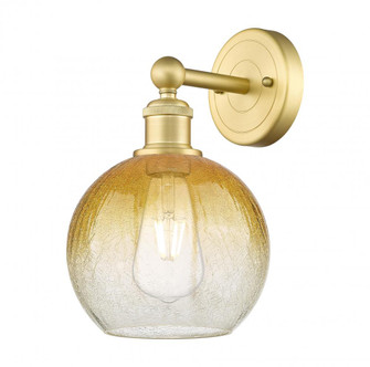 Brookhaven Globe - 1 Light - 8 inch - Satin Gold - Sconce (3442|616-1W-SG-G483-8AM)