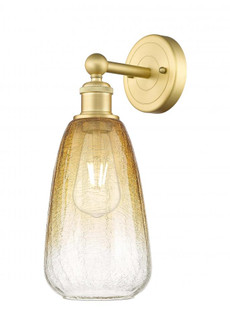 Brookhaven Almond - 1 Light - 6 inch - Satin Gold - Sconce (3442|616-1W-SG-G480-6AM)