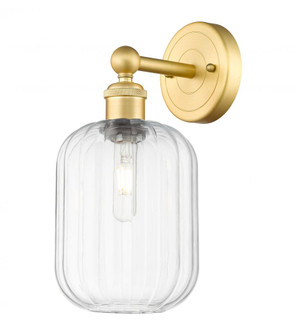 Preston Cylinder - 1 Light - 7 inch - Satin Gold - Sconce (3442|616-1W-SG-G460-7CL)
