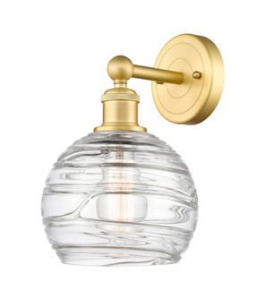 Athens Deco Swirl - 1 Light - 8 inch - Satin Gold - Sconce (3442|616-1W-SG-G1213-8CL)