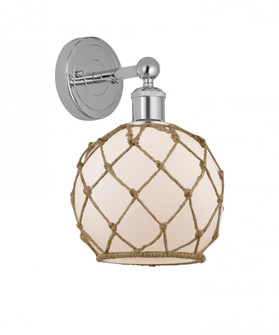 Farmhouse Rope - 1 Light - 8 inch - Polished Chrome - Sconce (3442|616-1W-PC-G121-8RB)
