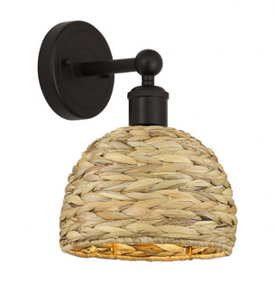 Woven Rattan - 1 Light - 8 inch - Oil Rubbed Bronze - Sconce (3442|616-1W-OB-RBD-8-NAT)