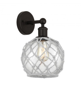 Farmhouse Rope - 1 Light - 8 inch - Oil Rubbed Bronze - Sconce (3442|616-1W-OB-G122-8RW)