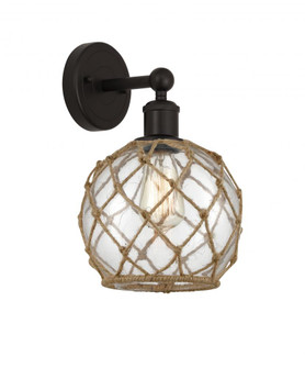 Farmhouse Rope - 1 Light - 8 inch - Oil Rubbed Bronze - Sconce (3442|616-1W-OB-G122-8RB)