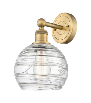 Athens Deco Swirl - 1 Light - 8 inch - Brushed Brass - Sconce (3442|616-1W-BB-G1213-8CL)