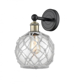 Farmhouse Rope - 1 Light - 8 inch - Black Antique Brass - Sconce (3442|616-1W-BAB-G122-8RW)