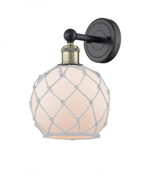 Farmhouse Rope - 1 Light - 8 inch - Black Antique Brass - Sconce (3442|616-1W-BAB-G121-8RW)