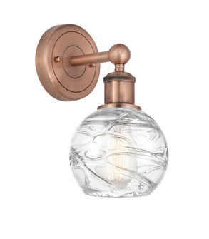 Athens Deco Swirl - 1 Light - 6 inch - Antique Copper - Sconce (3442|616-1W-AC-G1213-6CL)