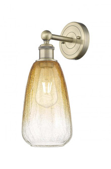 Brookhaven Almond - 1 Light - 6 inch - Antique Brass - Sconce (3442|616-1W-AB-G480-6AM)