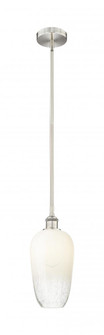 Brookhaven Flute - 1 Light - 7 inch - Brushed Satin Nickel - Stem hung - Mini Pendant (3442|616-1S-SN-G484-7OP)