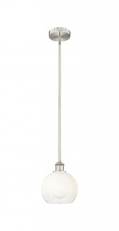 Brookhaven Globe - 1 Light - 8 inch - Brushed Satin Nickel - Stem hung - Mini Pendant (3442|616-1S-SN-G483-8OP)