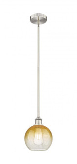 Brookhaven Globe - 1 Light - 8 inch - Brushed Satin Nickel - Stem hung - Mini Pendant (3442|616-1S-SN-G483-8AM)