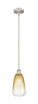 Brookhaven Almond - 1 Light - 6 inch - Brushed Satin Nickel - Stem hung - Mini Pendant (3442|616-1S-SN-G480-6AM)