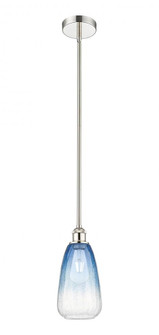 Brookhaven Almond - 1 Light - 6 inch - Polished Nickel - Stem hung - Mini Pendant (3442|616-1S-PN-G480-6SB)
