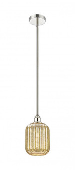 Preston Cylinder - 1 Light - 7 inch - Polished Nickel - Stem hung - Mini Pendant (3442|616-1S-PN-G460-7ME)