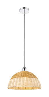 Bristol Natural II - 1 Light - 16 inch - Polished Chrome - Stem hung - Mini Pendant (3442|616-1S-PC-NBD2-16-NAT)