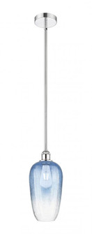 Brookhaven Flute - 1 Light - 7 inch - Polished Chrome - Stem hung - Mini Pendant (3442|616-1S-PC-G484-7SB)