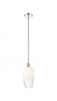 Brookhaven Flute - 1 Light - 7 inch - Polished Chrome - Stem hung - Mini Pendant (3442|616-1S-PC-G484-7OP)