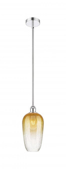 Brookhaven Flute - 1 Light - 7 inch - Polished Chrome - Stem hung - Mini Pendant (3442|616-1S-PC-G484-7AM)