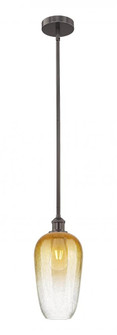 Brookhaven Flute - 1 Light - 7 inch - Oil Rubbed Bronze - Stem hung - Mini Pendant (3442|616-1S-OB-G484-7AM)