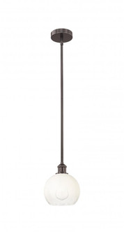 Brookhaven Globe - 1 Light - 8 inch - Oil Rubbed Bronze - Stem hung - Mini Pendant (3442|616-1S-OB-G483-8OP)
