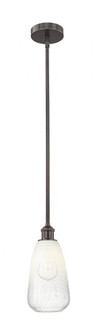 Brookhaven Almond - 1 Light - 6 inch - Oil Rubbed Bronze - Stem hung - Mini Pendant (3442|616-1S-OB-G480-6OP)