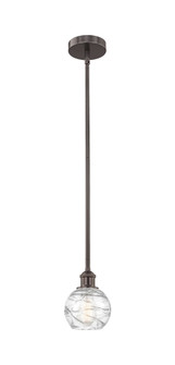 Athens Deco Swirl - 1 Light - 6 inch - Oil Rubbed Bronze - Stem hung - Mini Pendant (3442|616-1S-OB-G1213-6CL)