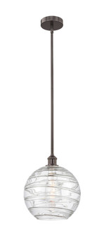 Athens Deco Swirl - 1 Light - 12 inch - Oil Rubbed Bronze - Stem hung - Mini Pendant (3442|616-1S-OB-G1213-12CL)