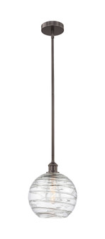 Athens Deco Swirl - 1 Light - 10 inch - Oil Rubbed Bronze - Stem hung - Mini Pendant (3442|616-1S-OB-G1213-10CL)