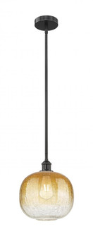Brookhaven Sphere - 1 Light - 11 inch - Matte Black - Stem hung - Mini Pendant (3442|616-1S-BK-G481-10AM)