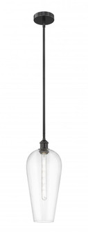 Chelsea - 1 Light - 8 inch - Matte Black - Stem hung - Mini Pendant (3442|616-1S-BK-G456-8CL)