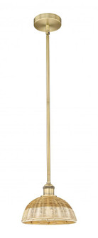 Bristol Natural II - 1 Light - 9 inch - Brushed Brass - Stem hung - Mini Pendant (3442|616-1S-BB-NBD2-9-NAT)
