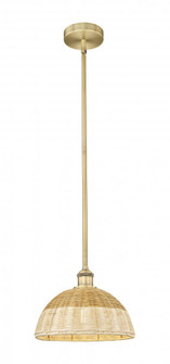 Bristol Natural II - 1 Light - 12 inch - Brushed Brass - Stem hung - Mini Pendant (3442|616-1S-BB-NBD2-12-NAT)