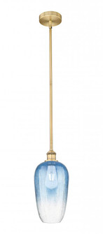 Brookhaven Flute - 1 Light - 7 inch - Brushed Brass - Stem hung - Mini Pendant (3442|616-1S-BB-G484-7SB)