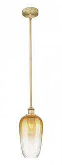 Brookhaven Flute - 1 Light - 7 inch - Brushed Brass - Stem hung - Mini Pendant (3442|616-1S-BB-G484-7AM)