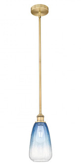 Brookhaven Almond - 1 Light - 6 inch - Brushed Brass - Stem hung - Mini Pendant (3442|616-1S-BB-G480-6SB)